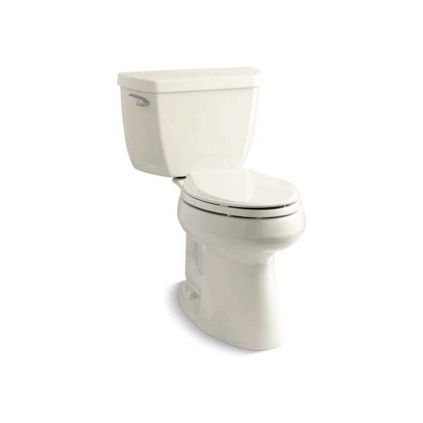 Classic Elongated 1.28 GPF Chair Height Toilet W/ 10 Rough-In, 1.28 gpf, Biscuit